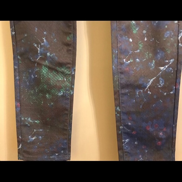 10, INC Patterned Pants Jeans Style Dye Splattered - Picture 3 of 10
